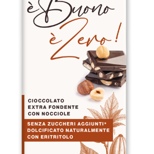 Cioccolato Extra Fondente con Nocciole Tostate Senza Zuccheri Aggiunti