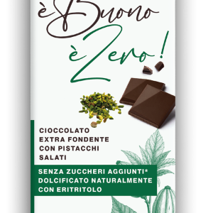 Cioccolato Extra Fondente con Pistacchi Salati Senza Zuccheri Aggiunti